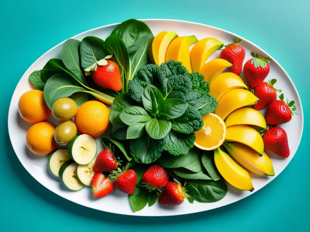 Deliciosos alimentos ricos en electrolitos en 8k Deliciosa variedad de alimentos ricos en electrolitos en un plato moderno, realzando la suplementación de electrolitos en ayuno intermitente