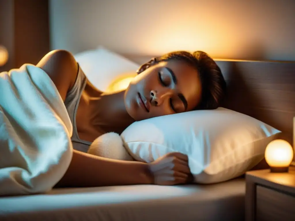 Serenidad en el sueño: retrato de confort y descanso Descanso reparador en cama cómoda y acogedora