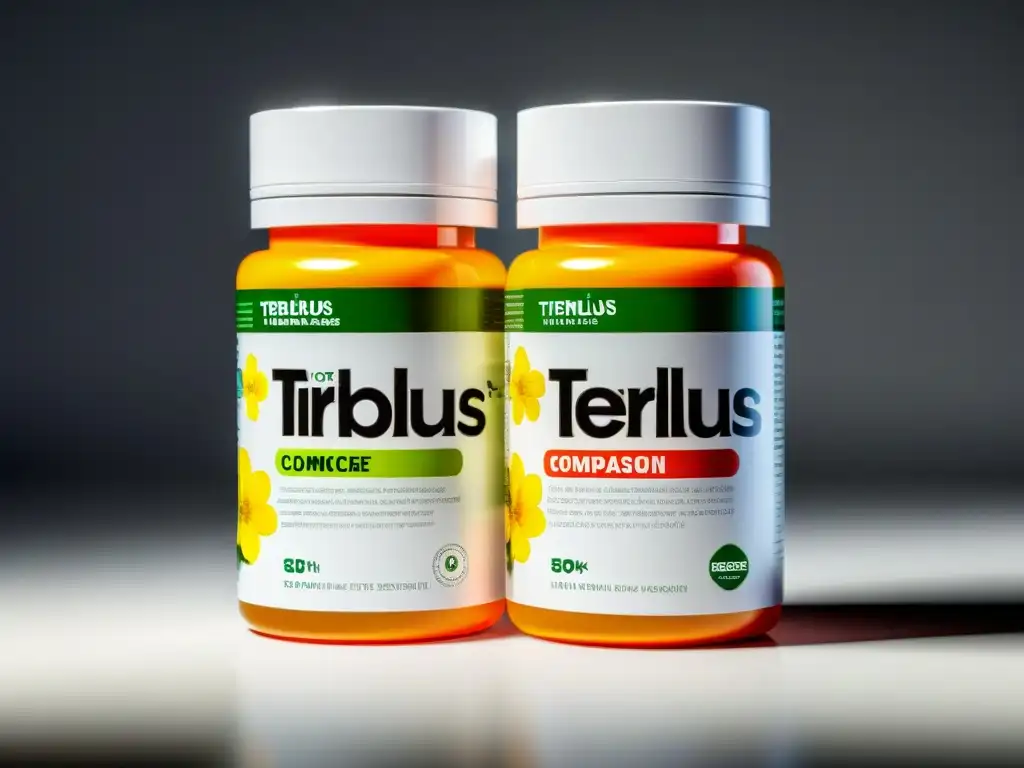 Comparación detallada de Tribulus Terrestris con otros potenciadores masculinos, resaltando beneficios y diseño moderno