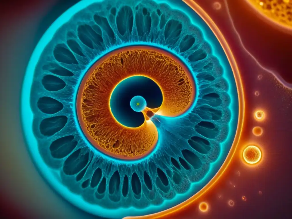 Microscopio revela detalles asombrosos de célula renal Detalle impresionante de una célula renal bajo microscopio, mostrando la complejidad de la función renal