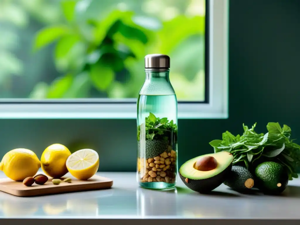 Encantador mostrador de cocina con alimentos ricos en magnesio Encantadora cocina con alimentos ricos en magnesio para dieta keto