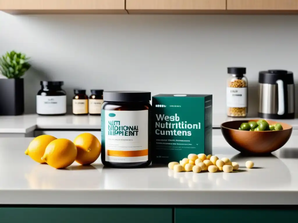 Influencia digital en suplementos nutricionales: una mirada psicológica Una encantadora cocina moderna con suplementos nutricionales y la influencia de Instagram