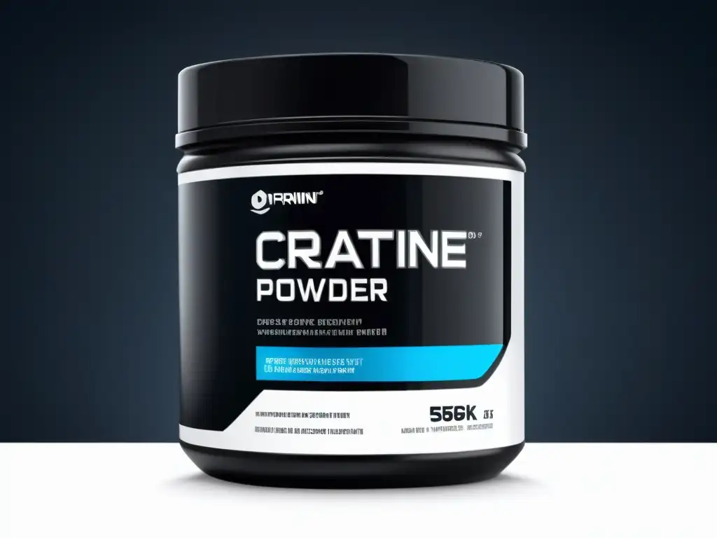 Contenedor futurista de creatina: nutrición de vanguardia Envase futurista de creatina resalta beneficios