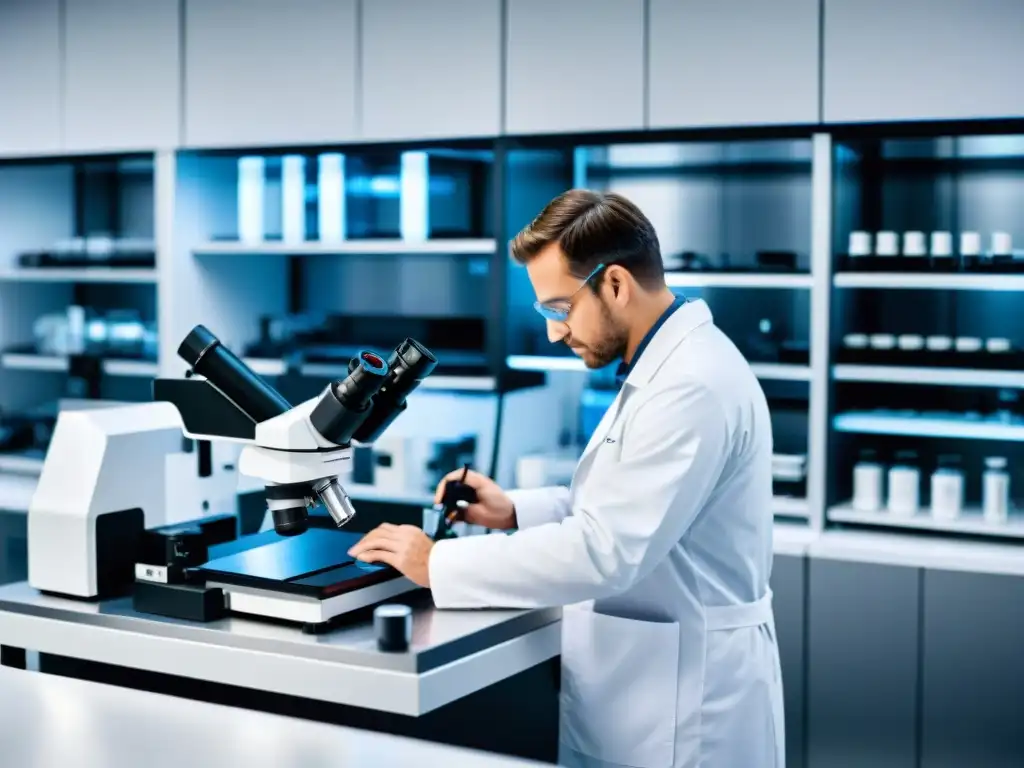 Avanzada investigación de biodisponibilidad en suplementos deportivos Expertos en técnicas de biodisponibilidad de suplementos deportivos analizan muestras en un laboratorio de alta tecnología