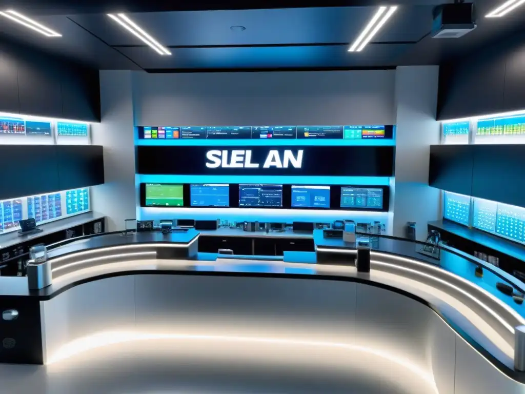 Lab nutrición deportiva futurista con tecnología de vanguardia Lab futurista de suplementos nutricionales deportivos con tecnología de vanguardia y científicos analizando fórmulas personalizadas para atletas