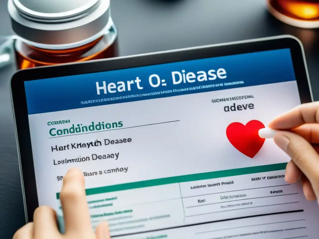 Condiciones de salud y suplementos: guía profesional Lista detallada de contraindicaciones de suplementos nutricionales deportivos con información médica profesional y gráficos modernos