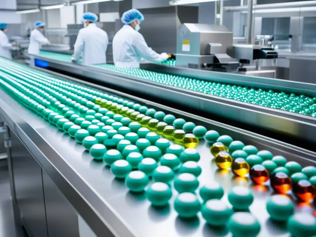 Instalación de fabricación de suplementos de vanguardia Una moderna planta de suplementos con tecnología de vanguardia y estrictas prácticas GMP
