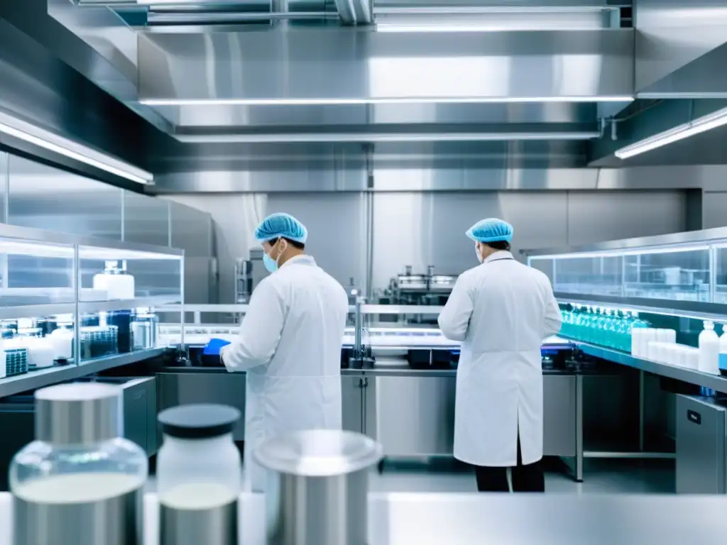 Instalación de producción de suplementos de última generación Instalación moderna para fabricación de suplementos bajo normativas globales suplementos nutricionales, con tecnología avanzada y empleados atentos