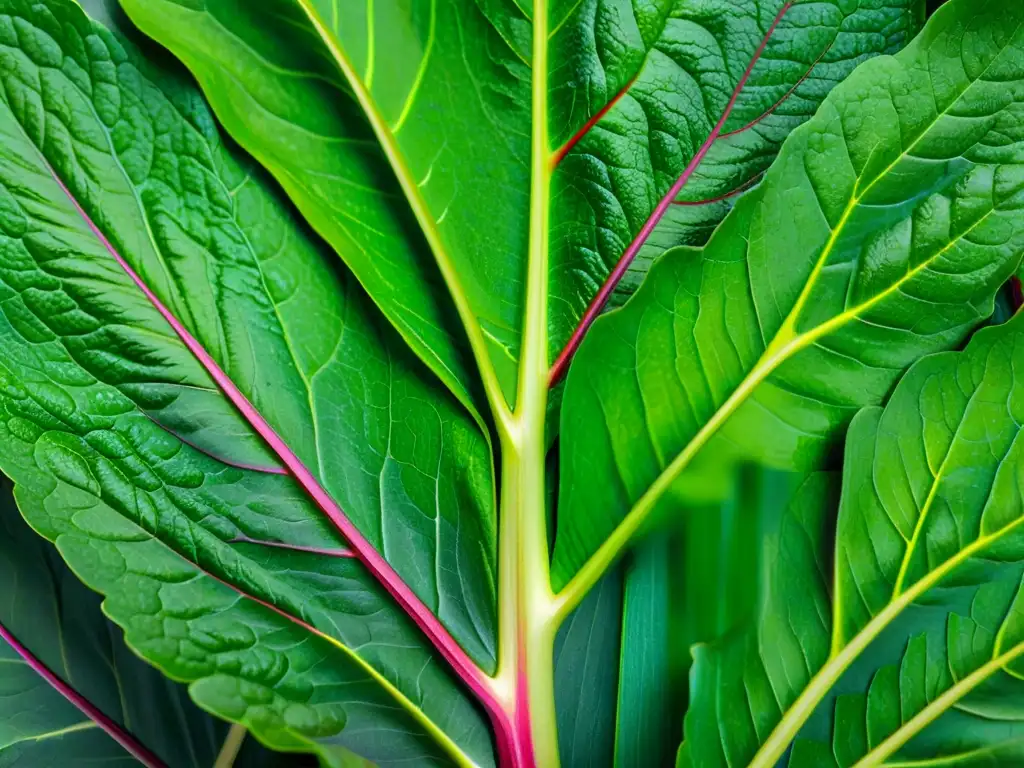 Patrón geométrico de hojas verdes: fuente de magnesio Un patrón geométrico moderno de hojas verdes oscuras como espinacas, kale y acelgas