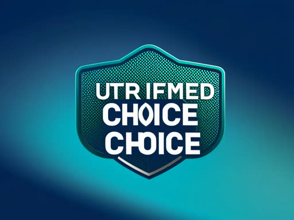 Certificación InformedChoice: Detalles y Confianza Un primer plano de alta definición del logo de certificación InformedChoice, con patrones y texturas intrincados visibles en la etiqueta