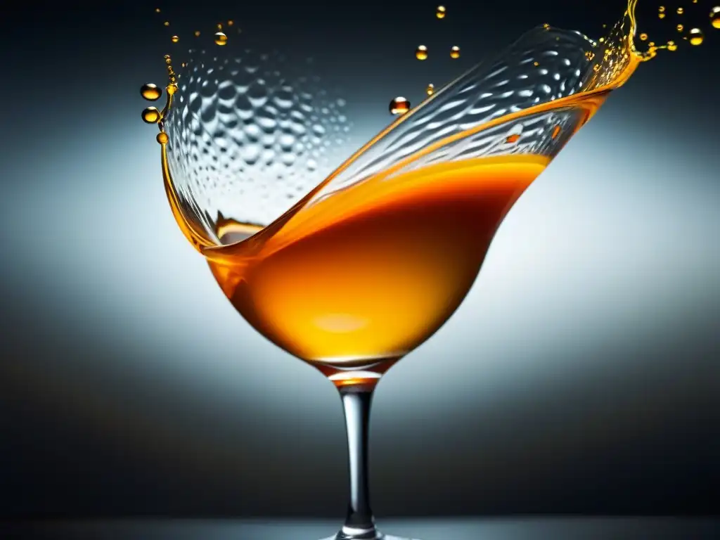 Refrescante bebida de Vitargo: detalle en alta resolución Un vaso de Vitargo naranja, con burbujas y textura, resalta los beneficios del carbohidrato Vitargo